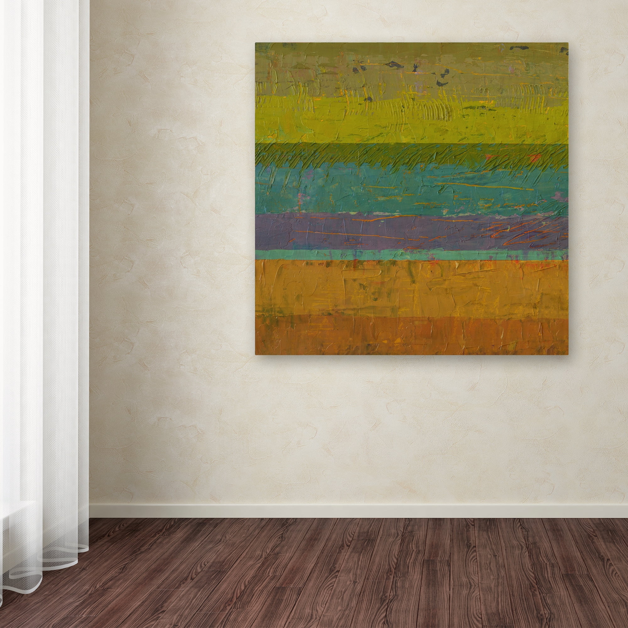 Trademark Fine Art "Chartreuse Line" Canvas Art by Michelle Calkins