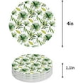 thumbnail image 1 of POGLIP Watercolor Tropical Plant Palm Leaf Set of 6 Round Coaster for Drinks, Absorbent Ceramic Stone Coasters Cup Mat with Cork Base for Home Kitchen Room Coffee Table Bar Decor, 1 of 5