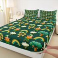 thumbnail image 3 of Feelyou Gnome Shamrock Teen Full Size Sheets, Rainbow Tree Bed Sheets, 4pcs, 3 of 7
