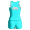 thumbnail image 4 of Bosfbaoi 2-Piece Swimsuit for Women Solid Tankini Womens Swimsuits Racerback Tank Top Boyshort Bathing Suits, 4 of 9
