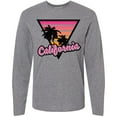 thumbnail image 3 of Inktastic California with Triangle and Palm Trees Long Sleeve T-Shirt, 3 of 5