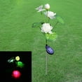thumbnail image 5 of Harpi Solar Lights Outdoor Waterproof Garden Lights, Landscaping Lighting，Seven Colors Changing Combination Lights, Wireless Solar Garden Stake Lights for Fence, Yard, Gardens, Flowerbed Decor, 5 of 6