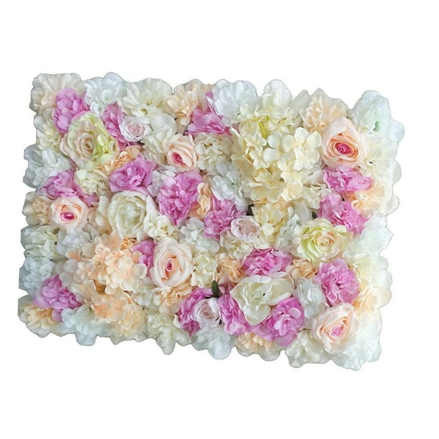 simhoa Orange Artificial Flowers Wall Decoration 24 " Decor Silk Flower Panel