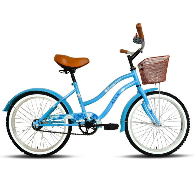 Bicicleta Black Panther Beach Cruiser R20 Con Canasta Azul