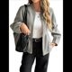 thumbnail image 1 of Sudadera con Cremallera para Mujer, Chaquetas Informales de Larga, Ropa de Abrigo para Invierno, Moda de Otoño Gris L, 1 of 8