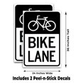 thumbnail image 2 of Bike Lane (24" X 36") Vinyl Decal Only (Pack of 2) |Sign|Sticker|Poster, 2 of 4