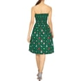 thumbnail image 3 of HAPPY BAY Women's Casual Beach A line Slit Mini Dress Tube Top Evening Short Strapless Tacky Christmas Dresses for Women One Size Shamrock Forest, Xmas Theme, 3 of 4