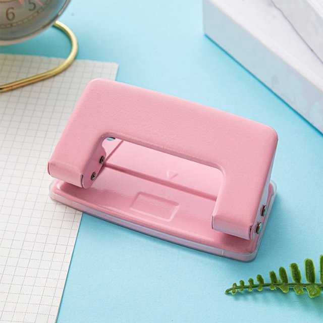 Dosaele Double Hole Punch Hole Puncher for Crafts 6mm Hole Spacing 2 Hole Paper Puncher Multicolor Options Desktop Paper Punching Tool Paper Puncher Tools for 1mm Thick Paper