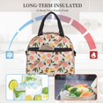 thumbnail image 5 of Xecao Peach With Leaves1 Print Insulated Lunch Box, Lunch Cags Lunch Bag Featuring An Adjustable Shoulder Strap, 5 of 5