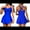 Royal Blue, variant on Women'S Crossover Ruched Skirt One Piece Swimdress Swimsuit Bathing Suit Claret M