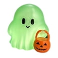 thumbnail image 2 of 3D Printed Plastic Ghost Figurine,1Pc Glow‑in‑the‑Dark Ghost Tabletop Statue, Halloween Ghost Decor, Mini Ghost Ornament with Pumpkin Bucket, Cute Ghost Desktop Decoration for Mantel, Shelf, 2 of 6