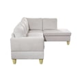 thumbnail image 3 of Star Home Living Corp Chris Microfiber Fabric Right Facing Sectional White Color, 3 of 12