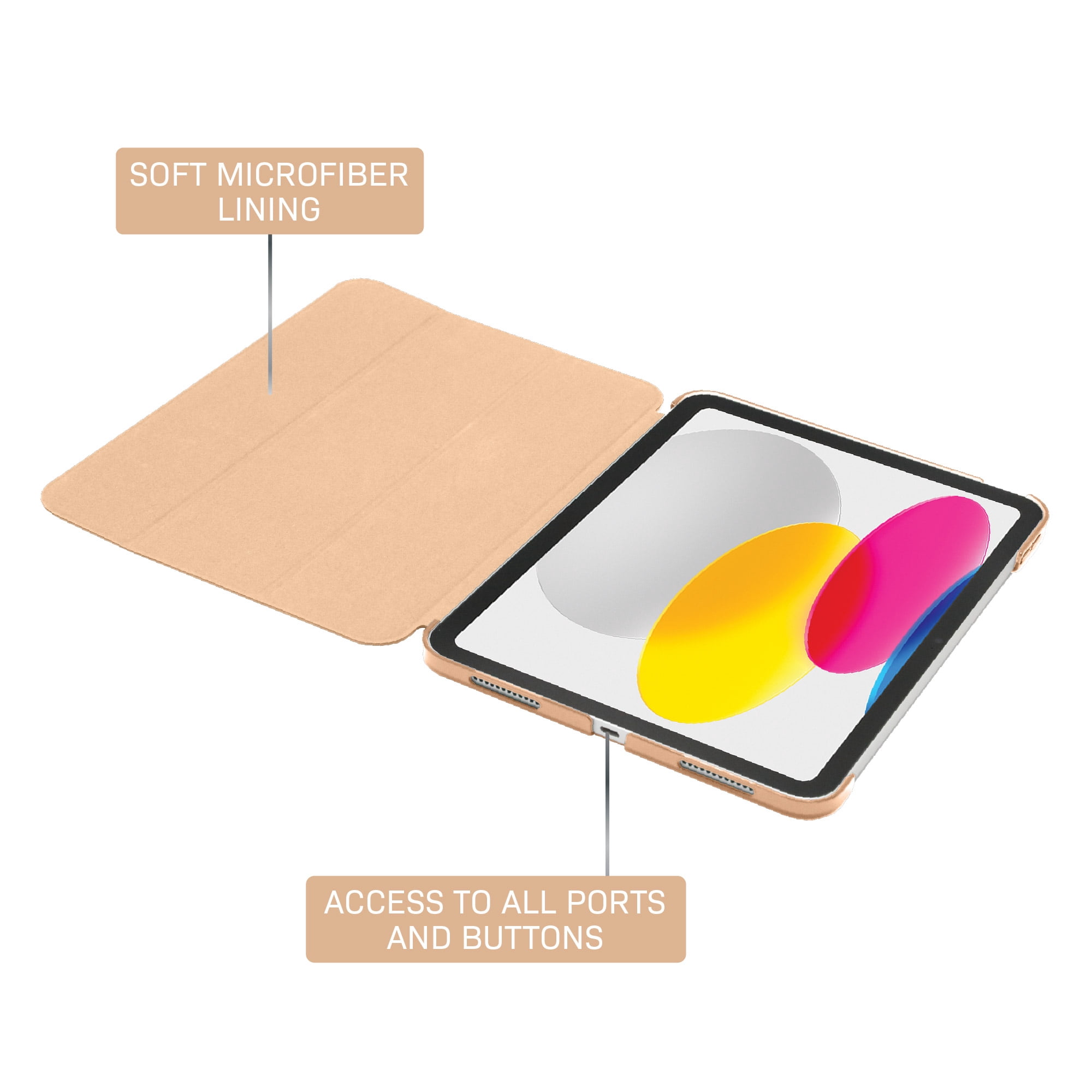 Body Glove Tablet Folio Case for iPad (A16) / iPad (10th generation) - Sand