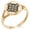 Rose Gold, variant on Stainless Steel Celtic Cross Rune Knot Minimalist Oval Top Polished Statement Signet Ring
