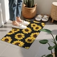 thumbnail image 4 of Black Sunflower Pattern Door Rugs,Washable Non Slip Door Mats Indoor,Decorative Door Mats,Entry Mat Indoor for Entrance,Bedroom,Kitchen,Bathroom,16"x24", 4 of 6