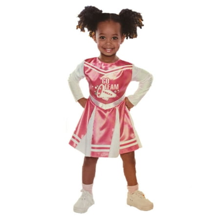 Infant & Toddler Girls Pink Cheerleader Go Team  Halloween Costume
