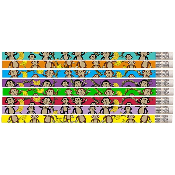 Musgrave Pencil Company Dancin’ Monkey Motivational Pencils, 12 Per Pack, 12 Packs