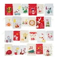 24 Pieces Christmas Countdown Bag with Drawstrings Small Christmas Gift