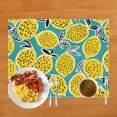 thumbnail image 6 of 2024 Placemat Cute Fruit Avocado Lemon Strawberry Print Coffee Cup Pads Dining Table r Linen Tableware Kitchen Table Mats, 6 of 7