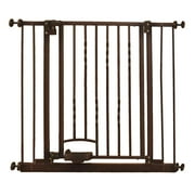 Toddleroo by North States 31.25"-38.25" Step-N-Go Pet and Baby Safety Gate, Bronze Metal