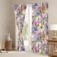 thumbnail image 3 of Homewish Colorful Floral Curtains Pack of 2 (42x84 Each),Retro Flower Curtains Blackout,Modern Multicolor Aesthetic Bedroom Curtains For Girls Teens,Microfiber Bedroom Decor, 3 of 6