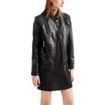 thumbnail image 4 of Txlixc Chaqueta de cuero Pu para mujeres, chaqueta de motocicleta de cuello alto Txlixc moda, 4 of 9