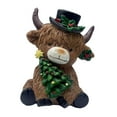 thumbnail image 4 of jicheng Christmas Highland Cow Statue Decoration Resin Table Ornament Home Accent for Entrance Coffee Table Office Family Living Room Christmas Tree, 4 of 9