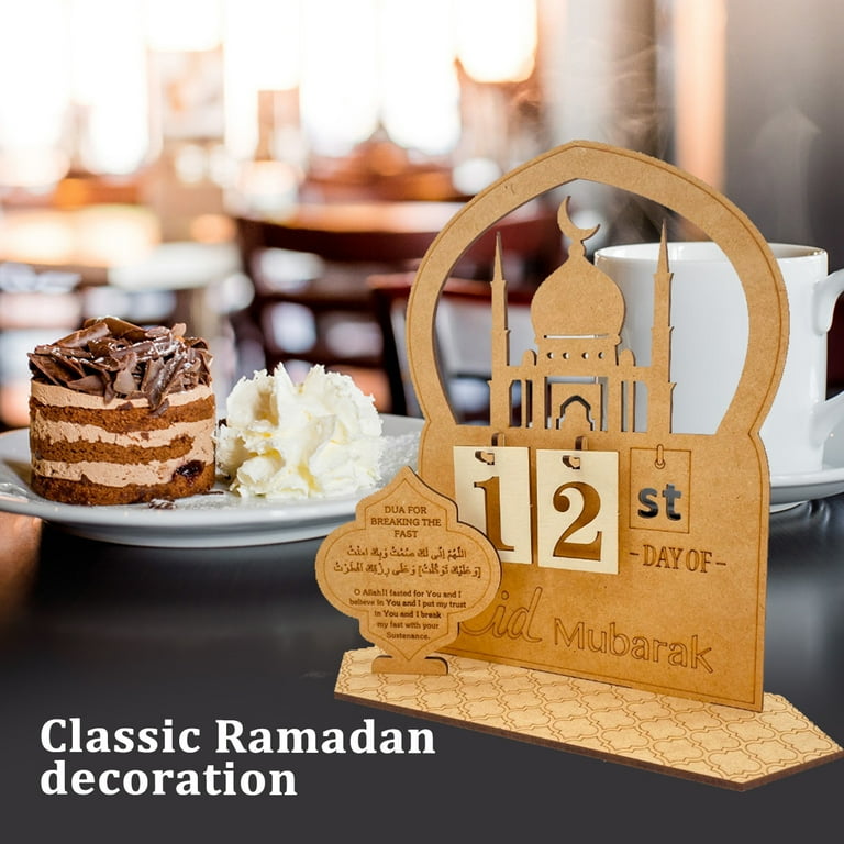 Ramadan Calendar for Children Personalized With Name Made of Wood