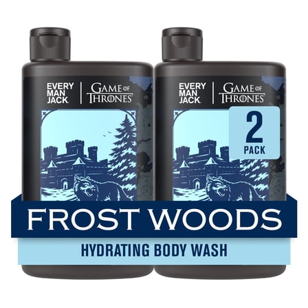 Every Man Jack Game of Thrones Collectors Body Wash - Winterfell - Frost Woods Scent - 13.5 oz (Pack of 2)