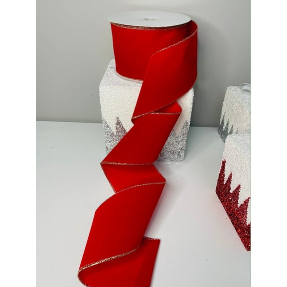 Christmas Red Velvet Christmas Tree Ribbon 25 Yards