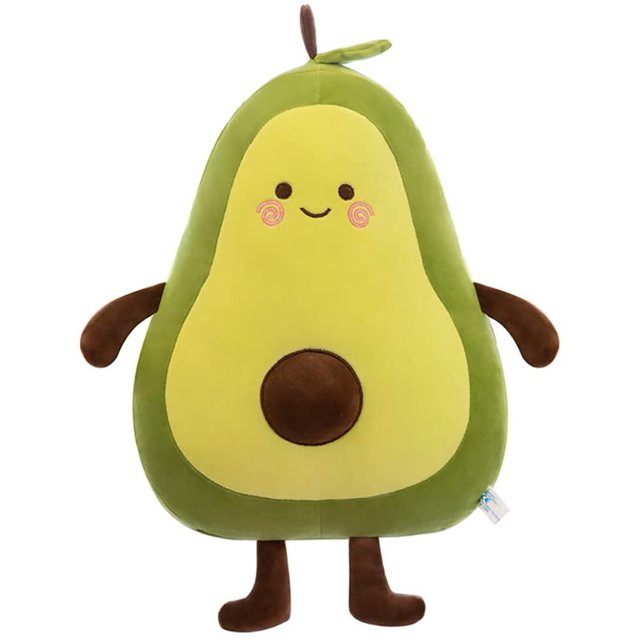 Christmas Stuff Avocado Plush Toys , Soft Novelty Food Shaped Throw Pillow, Cute Fruit Stuffed Doll is Gift for Girl Boy Friend