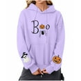 thumbnail image 2 of Heisall Womens Hooded Sweatshirt Halloween Print Longline Long Sleeve with Pocket Autumn Winter Casual Fashion Sweatshirts, 2 of 3