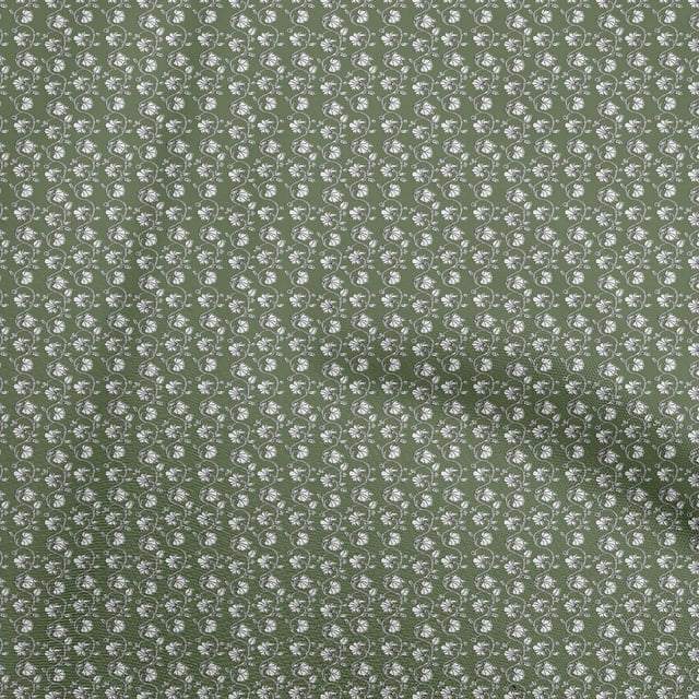 oneOone Cotton Silk Light Green Fabric Asian Block Craft Projects Decor Fabric Printed By The Yard 42 Inch Wide