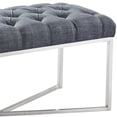 thumbnail image 3 of Armen Living Banc Touffeté en Gris Ardoise et Argent, 3 of 3