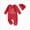 A10-Red, variant on Baby Boy Romper Long Sleeve Button Jumpsuit Unisex Infant Baby Clothes