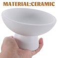 thumbnail image 4 of Dining Table Fruit Serving Tray Food-grade Ceramic Snack Storage Holder Footed Dessert Treat Plate, 4 of 6