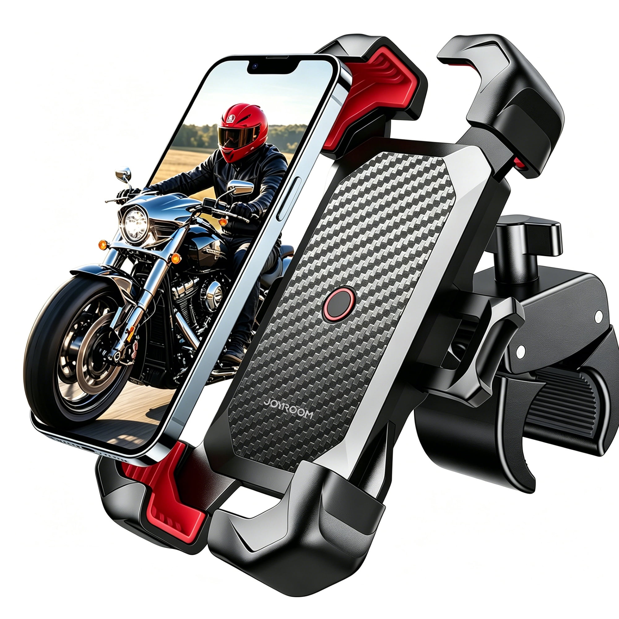 (2 pack) JOYROOM Motorcycle Phone Mount Bike Phone Holder, Auto Lock Adjustable Handlebar Phone Holder Mount for 4.7"-7" Cell Phones