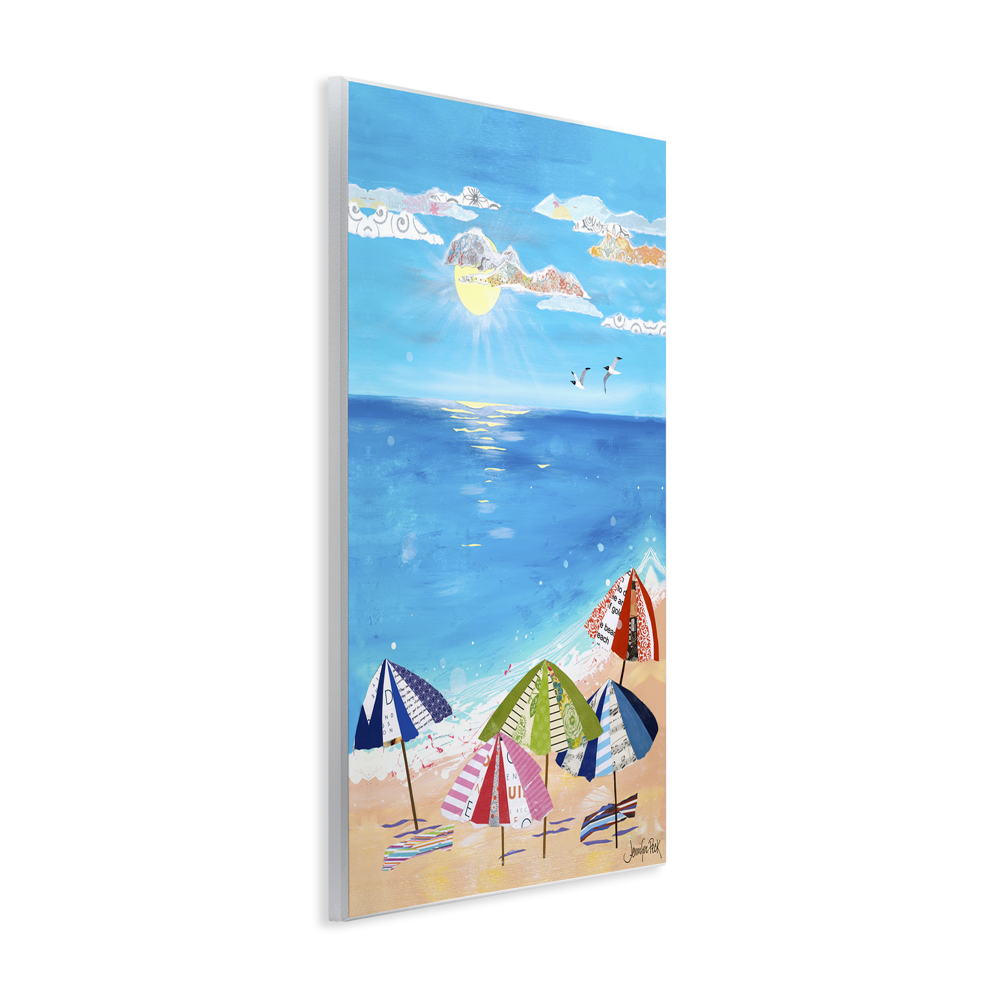 Stupell Industries Good Day Sunshine Coastal Painting Unframed Art Print Wall Art, 10 x 15