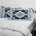 thumbnail image 4 of Vintage Ethnic Pillow Protectors with Zipper Standard Size, Boho Tribes Modern Blue Middle Century Soft Brushed Breathable Throw Pillow Covers, Pillowcase for Couch Sofa Bedroom Living Room 20"x26", 4 of 9