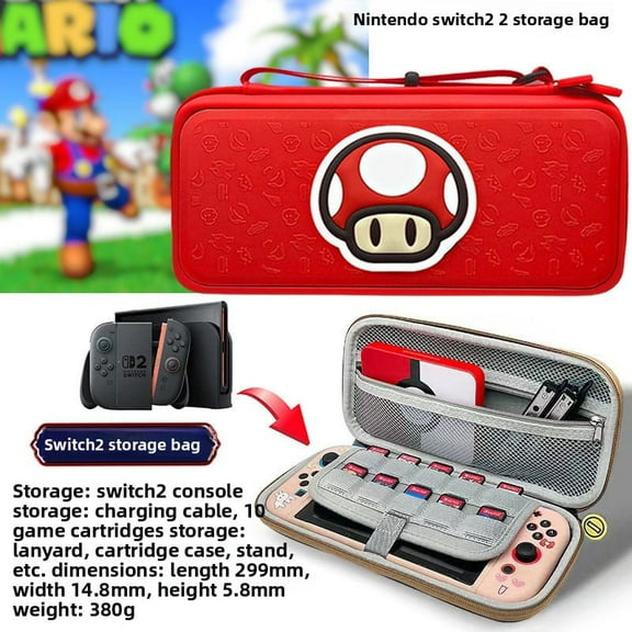 Nintendo Switch 2 Console Storage Bag NS2 Protective Case EVA Hard Case Handheld Portable Inner Fleece NS2 Accessory Bag