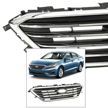 Front Grille For Hyundai Sonata 2017 Black Chrome Per Insert Front Grille For Hyundai Sonata 2017 Black Chrome Per Insert Exterior
