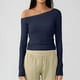 thumbnail image 2 of Top con hombros descubiertos para mujer - Blusa ajustada de manga larga - Diseño con bloques de color, sexy con un solo hombro, ideal para salir por la noche y para combinar con otras prendas infor, 2 of 4