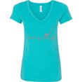 thumbnail image 3 of Inktastic Funny Golfing Tee He's Golfing Women's V-Neck T-Shirt, 3 of 5