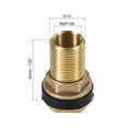 thumbnail image 2 of Uxcell BSPT3/8 Female G1/2 Male Pipe Fitting Brass Bulkhead Fitting with 2 Silicone Gaskets 2 Pack, 2 of 6