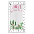 thumbnail image 2 of Sweet Jojo Designs Cactus Floral Pink Green and White Photo Op Fitted Crib Sheet, 2 of 2