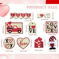 thumbnail image 2 of Harupink Valentine's Day Tiered Tray Decor Delicate Wooden Tabletop Decor Tray Decoration Lightweight Tiered Tray Sign for Tabletop Party Dating, 2 of 8
