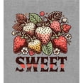thumbnail image 4 of Sweet Strawberries Youth Heather Gray Crew Neck Short Sleeve Tee-XS, 4 of 4