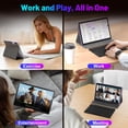thumbnail image 4 of Portable Pad Gift Multi Window Display Big Screen Fully Laminated Screen 6GB + 12GB for Family Friends Study Entertainment Purple, 4 of 11