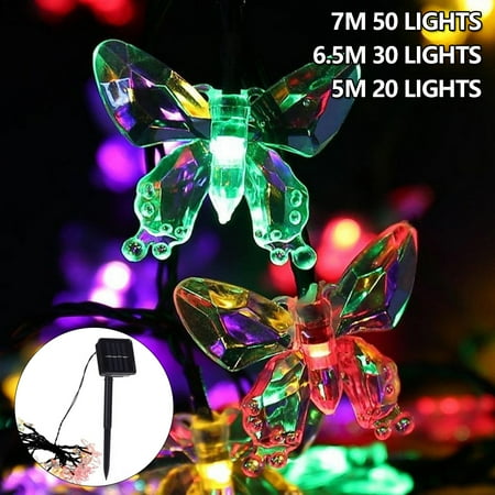 

KTCINA Garden Solar Butterfly Light LED Waterproof Solar Butterfly Lamp with 8 Flashing Modes Energy Saving Solar Butterfly Light Auto On/Off