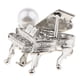 thumbnail image 1 of Broches musical para mujer Hugo con cristal Broche vintage plata Broche de piano, 1 of 10